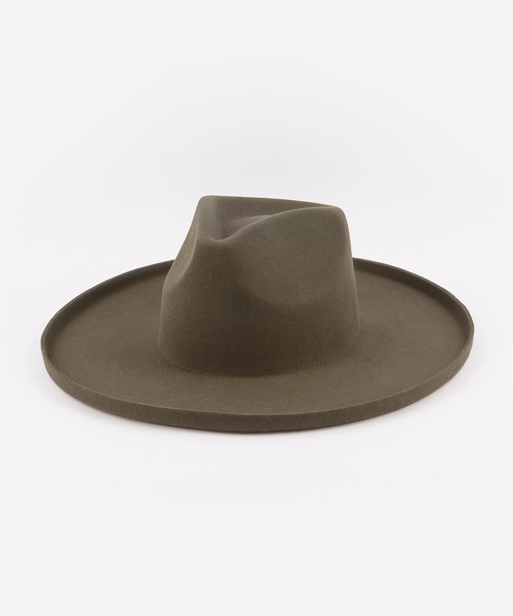 Green fedora hat on a white background #color_forest green