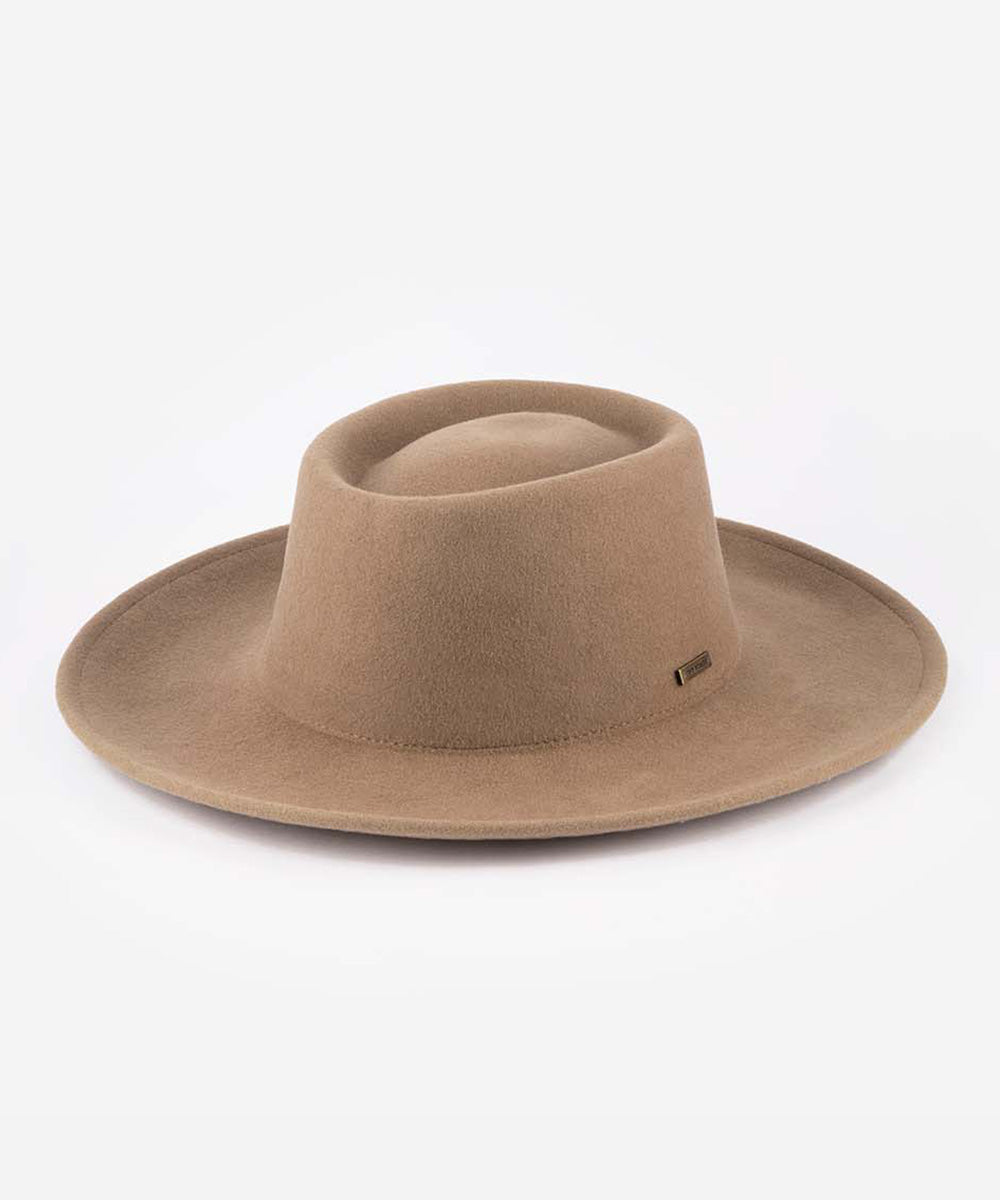 Brown fedora hat on a white background #color_brown