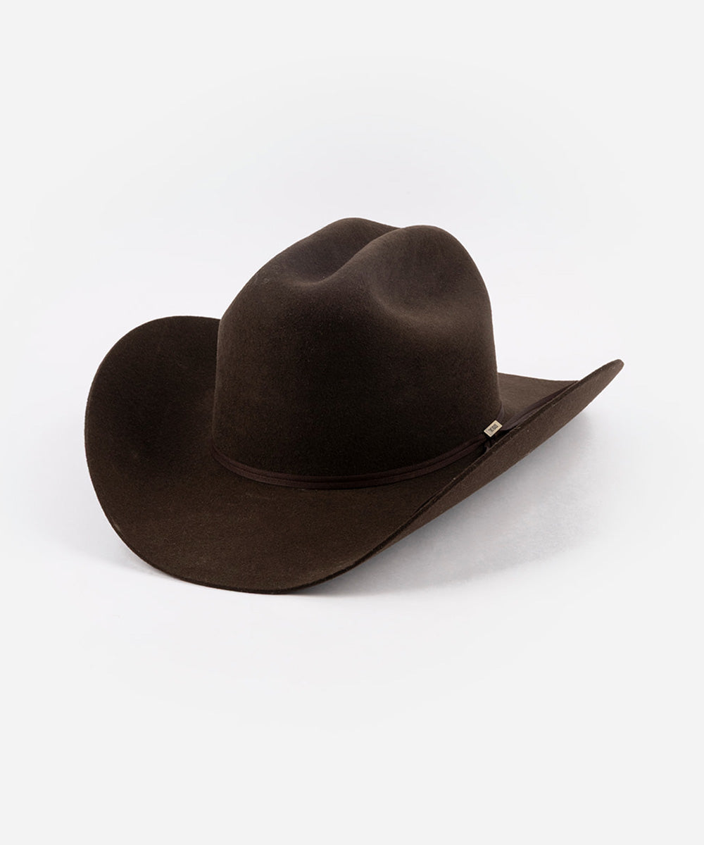 Brown cowboy hat on a white background #color_hickory