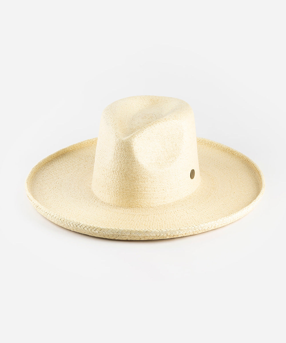 Beige straw hat on a white background #color_ivory
