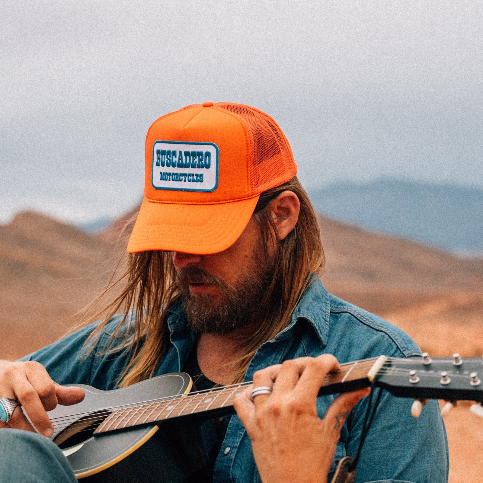 'Blue Barrel’ Foam Trucker Hat - Orange