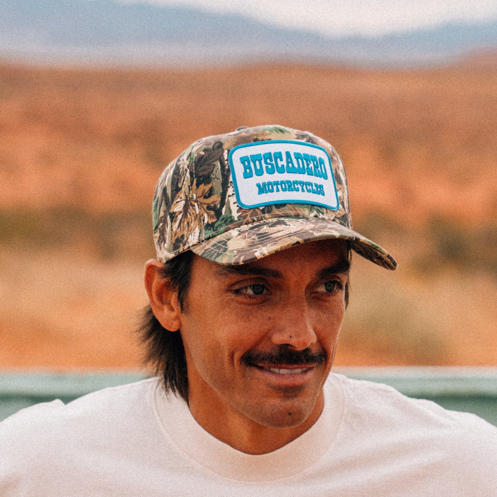 'Blue Barrel' Mid Profile Hat - Camo