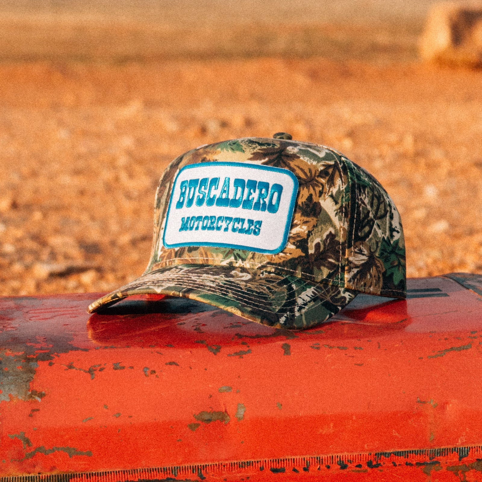 'Blue Barrel' Mid Profile Hat - Camo