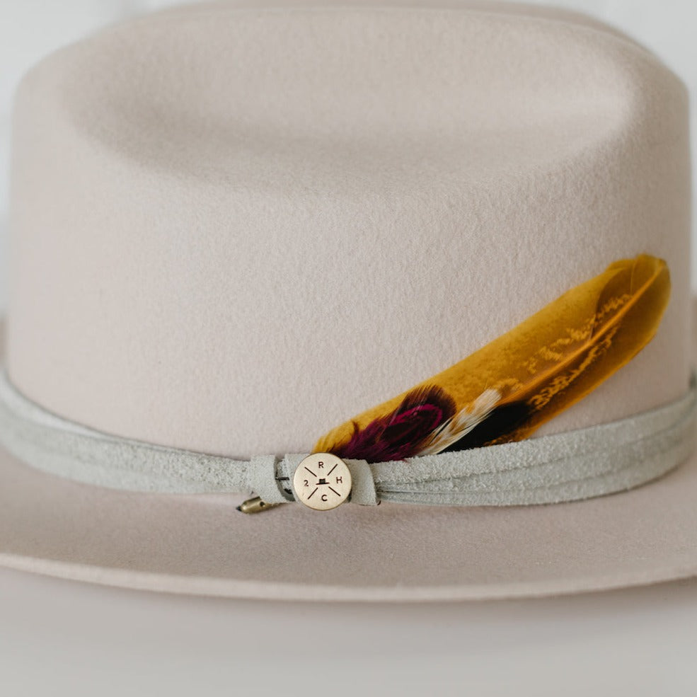 FEATHER – CANARY AND MAROON