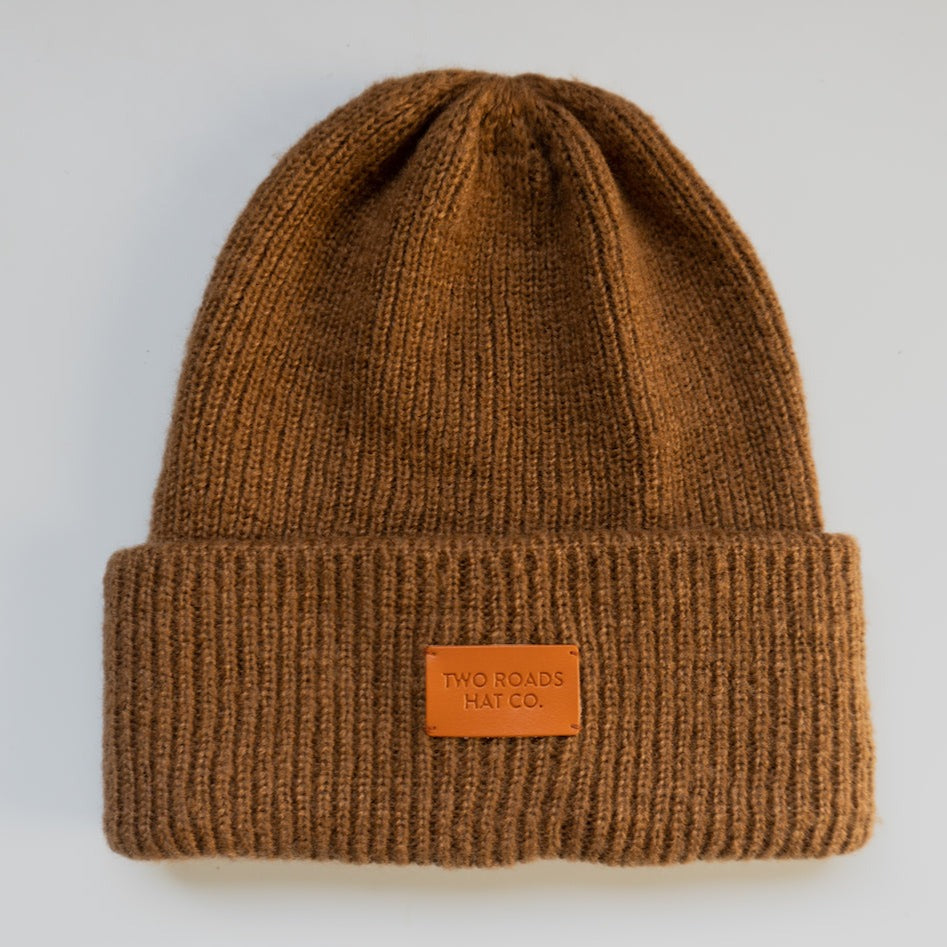 SAWTOOTH THICK KNIT MEN'S BEANIE – BROWN
