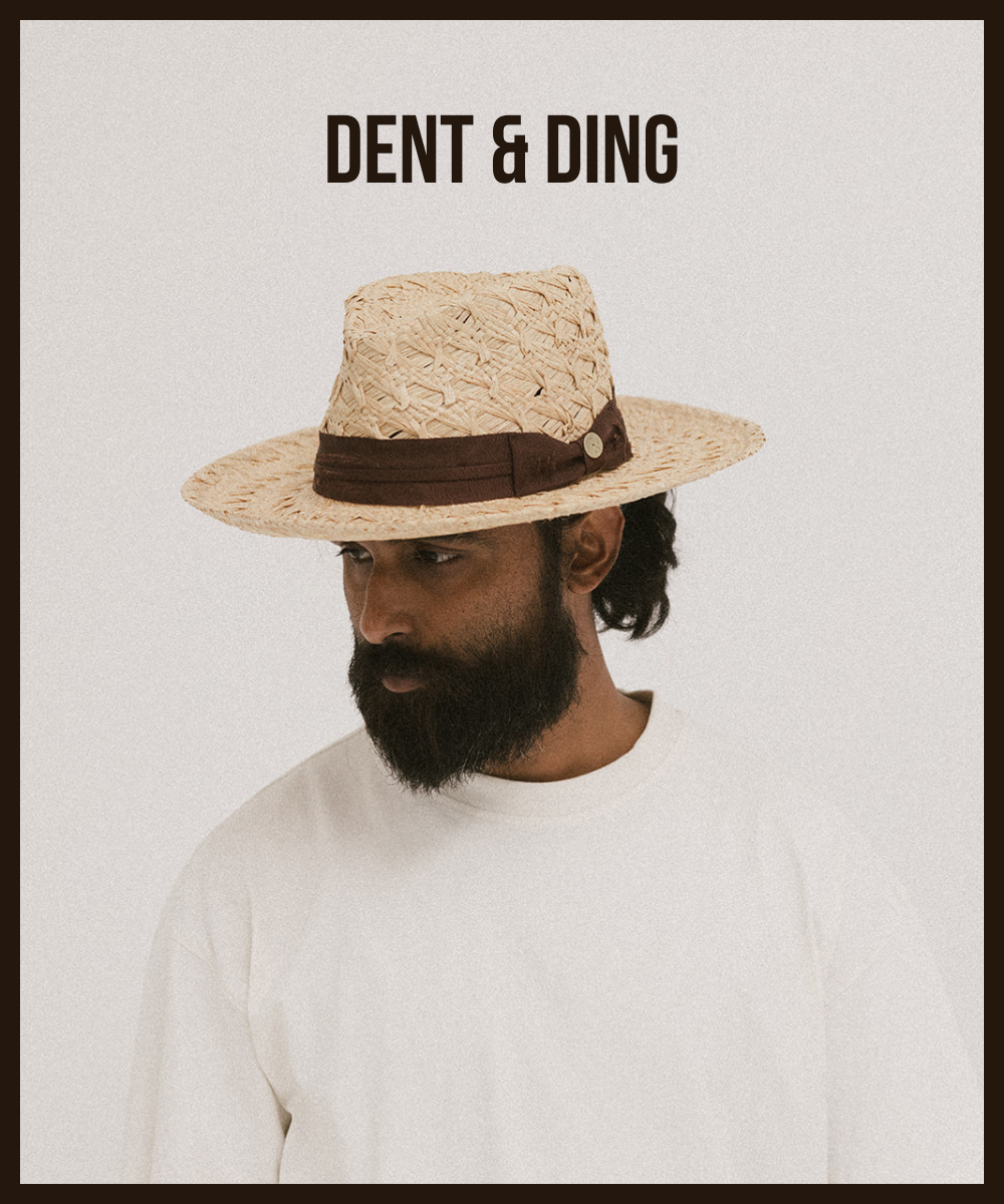 MARTINVILLE RAFFIA PALM SUN HAT– DENT/DING