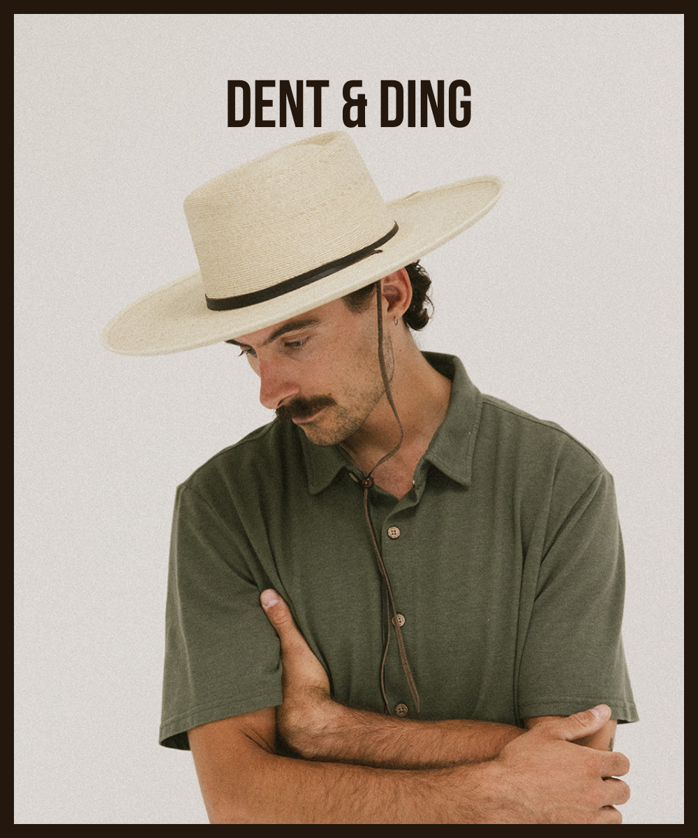 PECOS TELESCOPE PALM STRAW HAT– DENT/DING