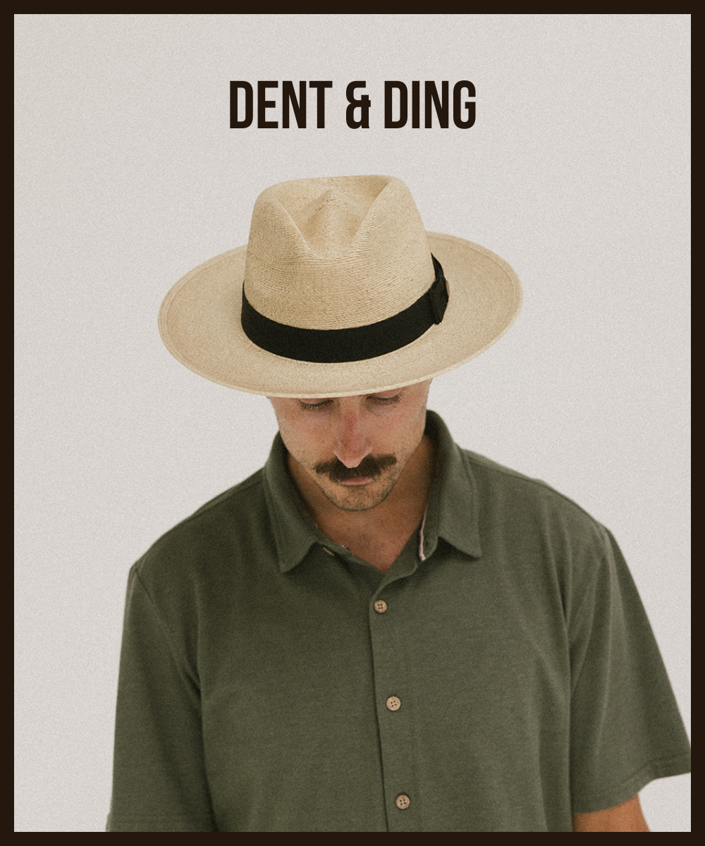 GLENRIO GENTLEMAN'S PALM STRAW HAT– DENT/DING