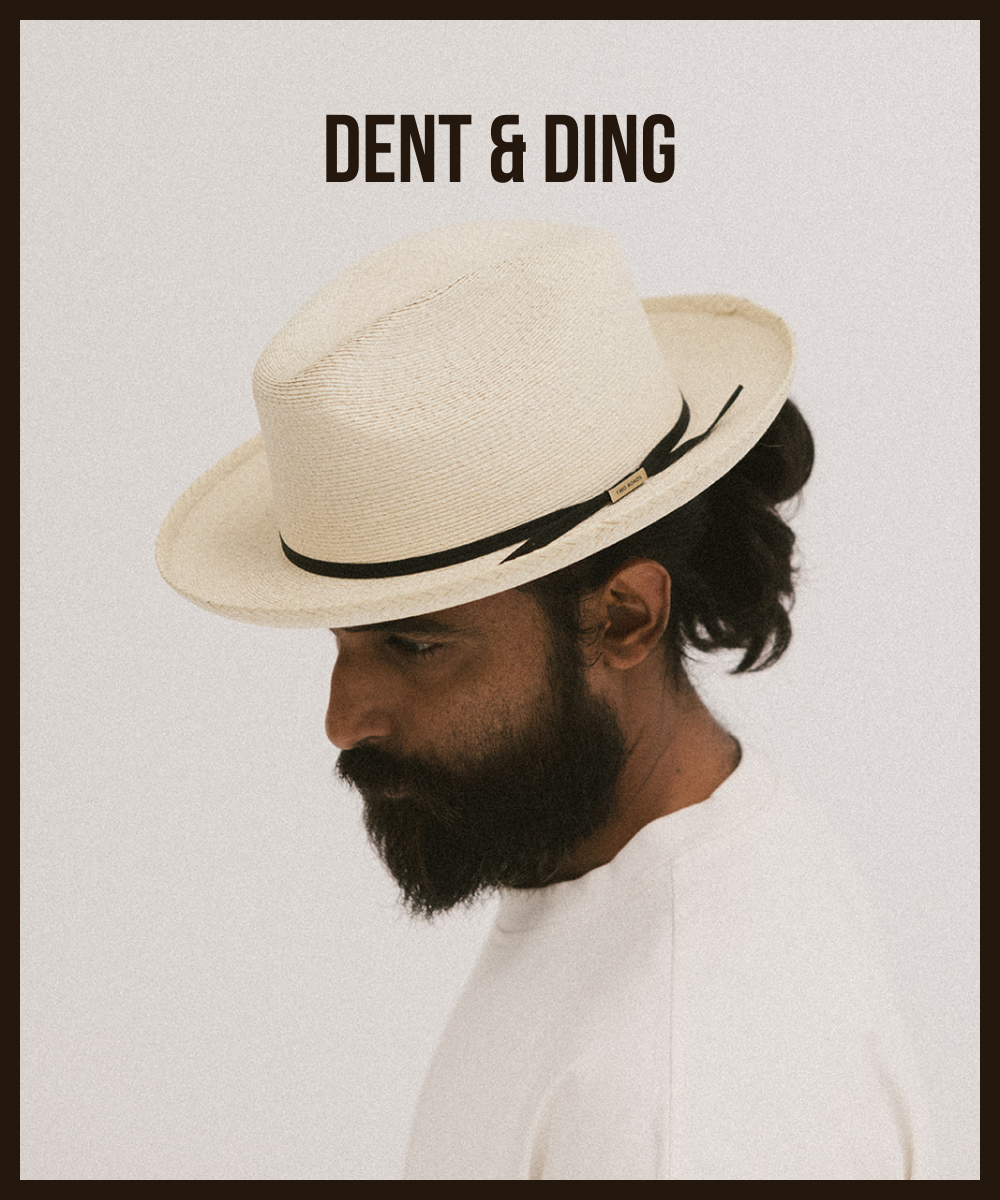 CONDESA PALM STRAW FEDORA– DENT/DING