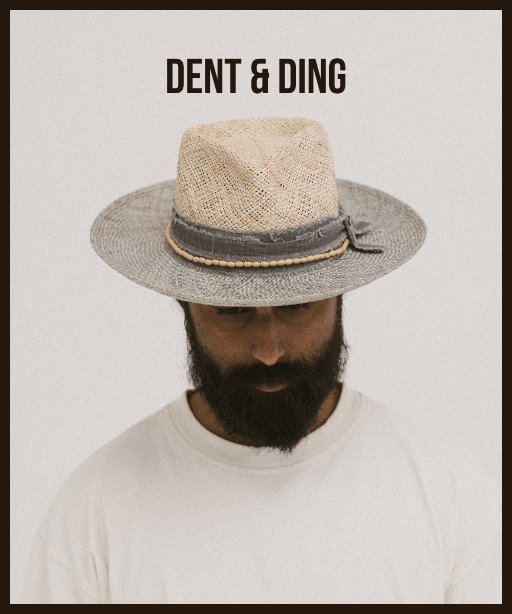 PORTO MARIE TWO-TONE STRAW HAT– DENT/DING