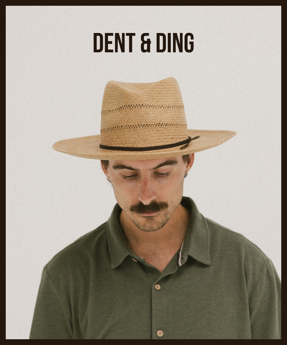 ASHEVILLE WIDE BRIM STRAW HAT– DENT/DING