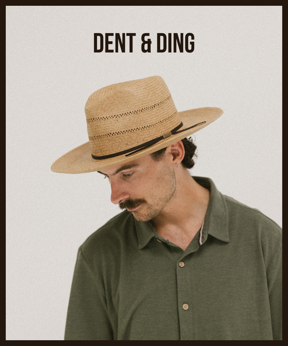 ASHEVILLE WIDE BRIM STRAW HAT– DENT/DING