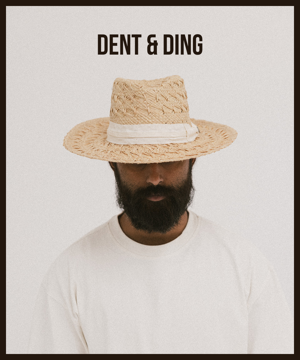 MARTINVILLE RAFFIA PALM SUN HAT– DENT/DING