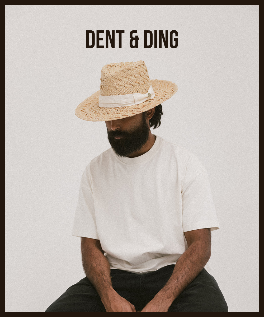 MARTINVILLE RAFFIA PALM SUN HAT– DENT/DING