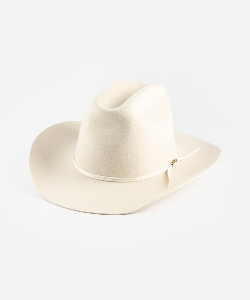 White cowboy hat on a white background #color_bone