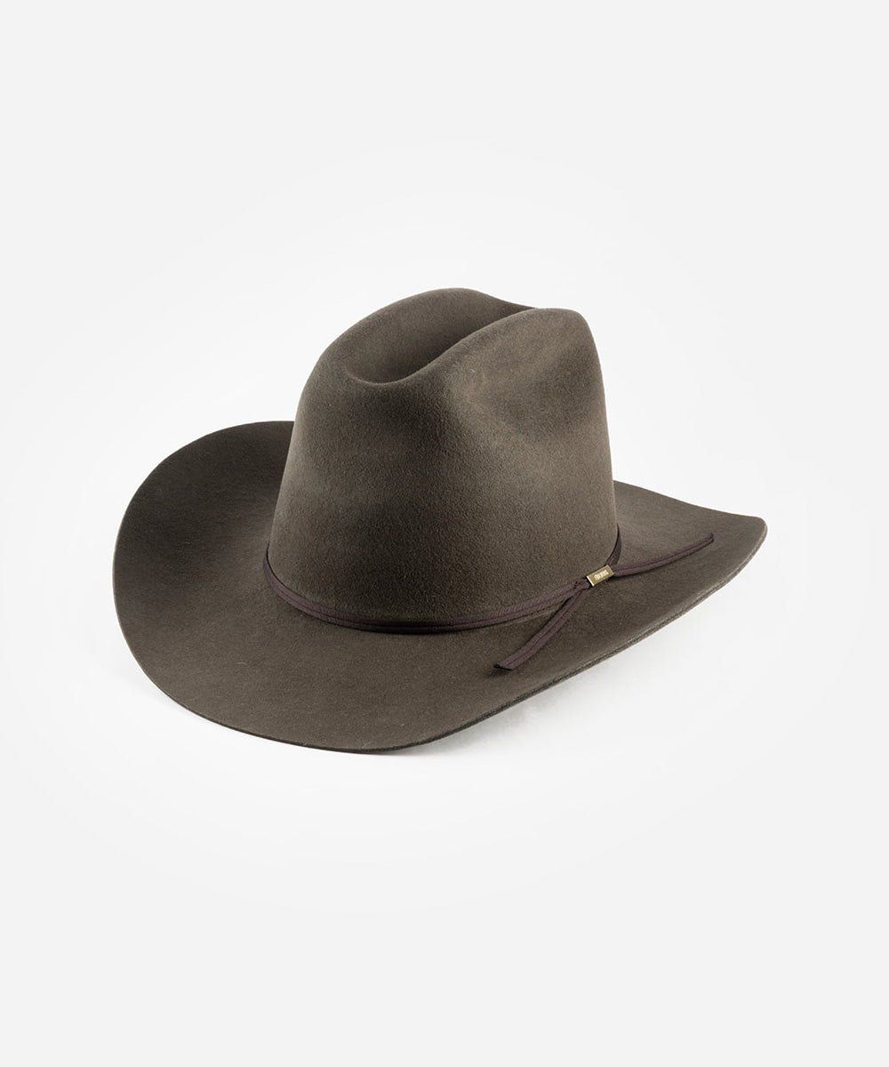 Brown cowboy hat on a white background #color_hickory