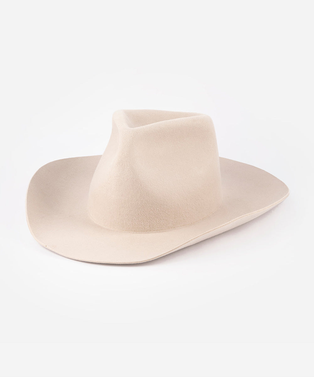 Beige cowboy hat on a white background #color_silverbelly