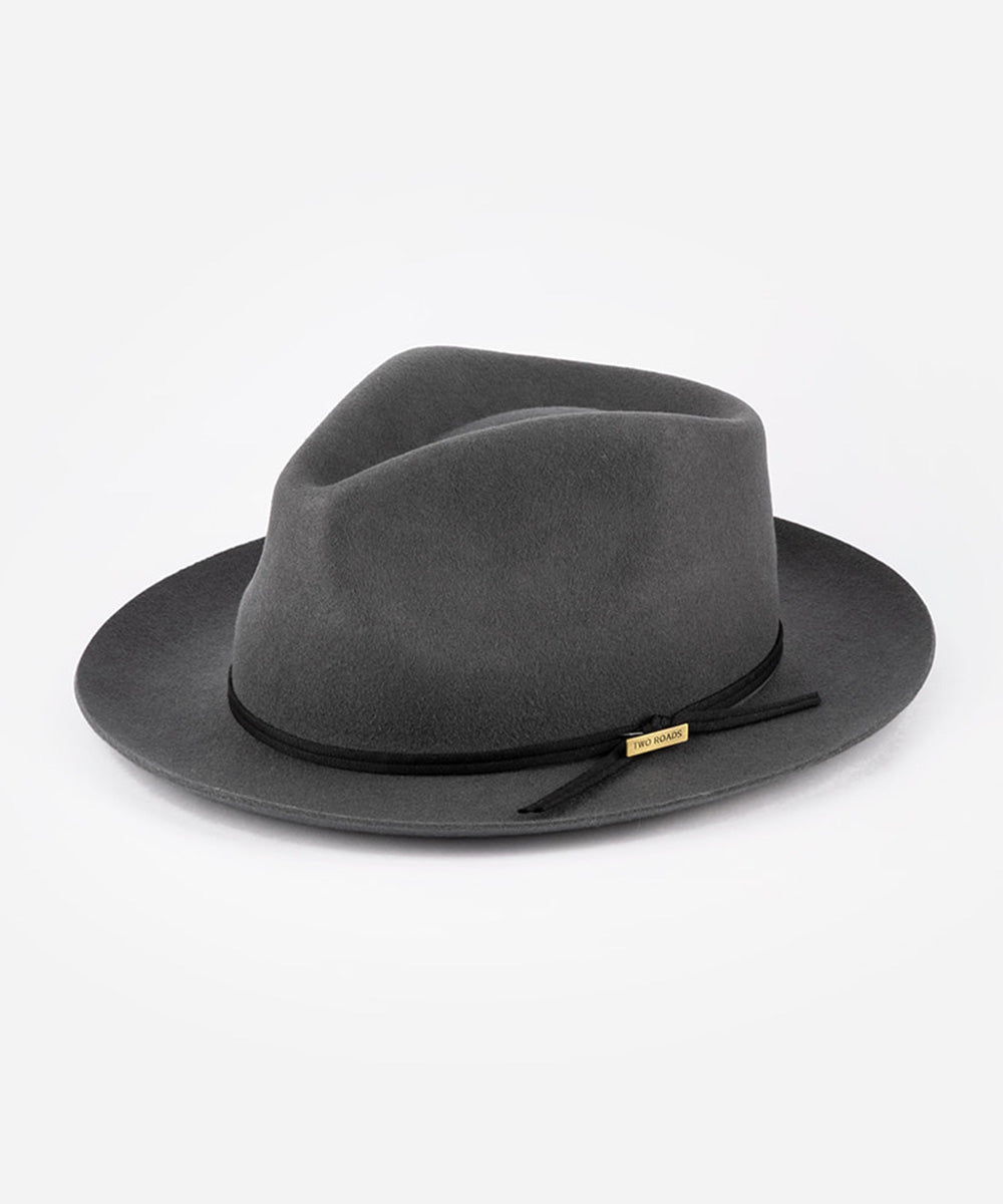 Dark blue fedora hat on a white background #color_black