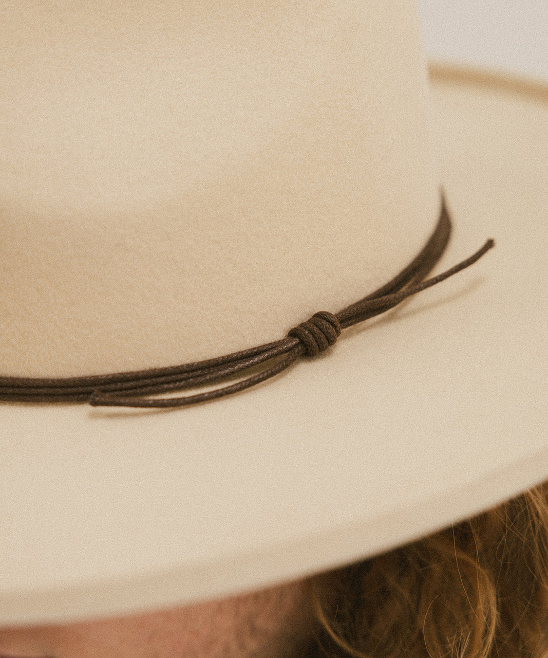 TRIPLE STRAND ROPE HAT BAND - DARK BROWN