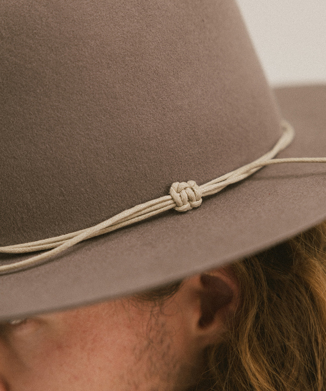 DOUBLE STRAND ROPE HAT BAND - TAN