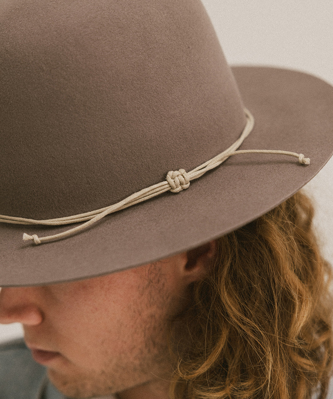 DOUBLE STRAND ROPE HAT BAND - TAN