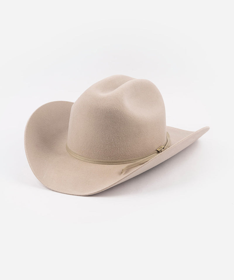 Beige cowboy hat on a white background #color_silverbelly