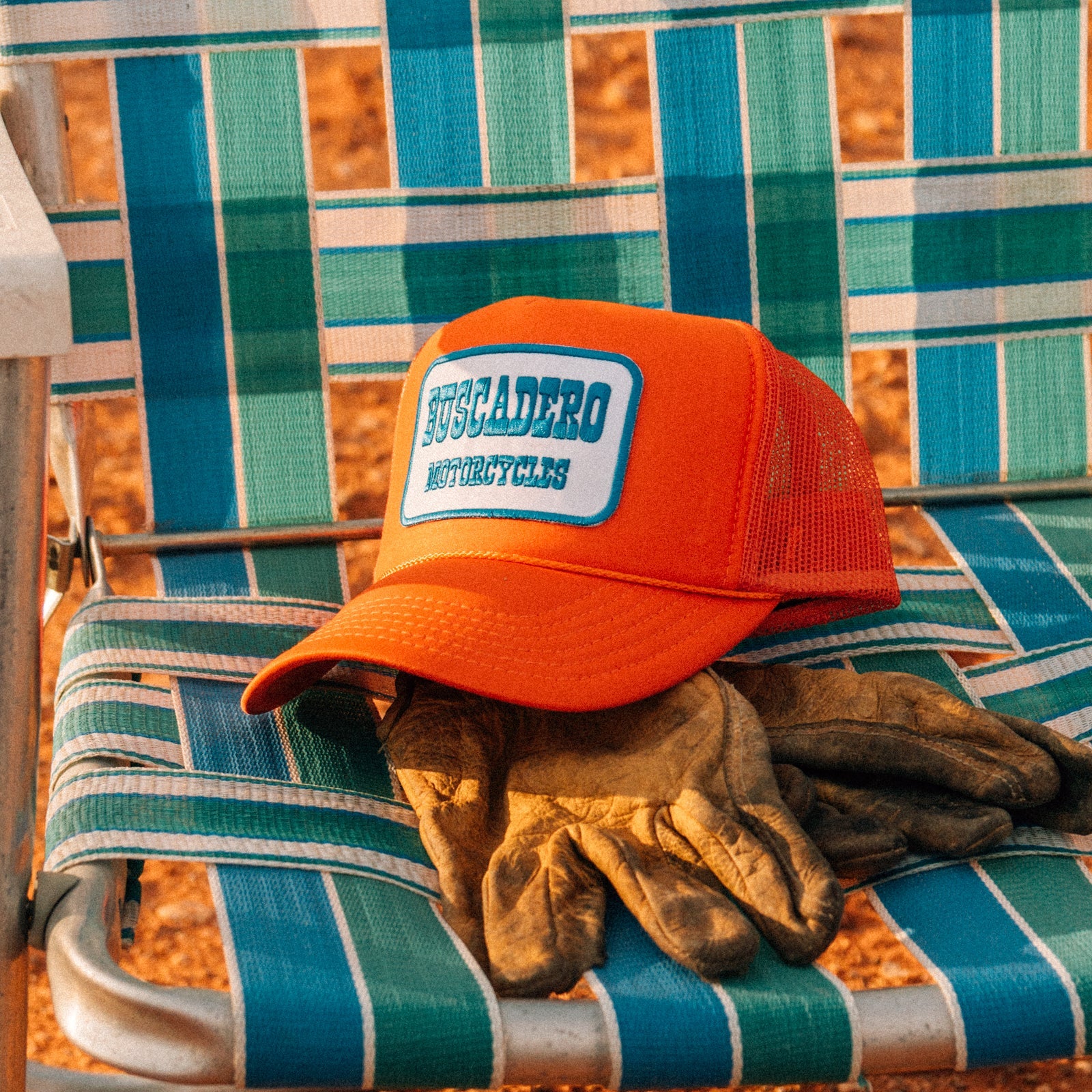 'Blue Barrel’ Foam Trucker Hat - Orange