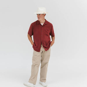 SAN SEBASTIAN SNAP BRIM STRAW FEDORA – CREAM