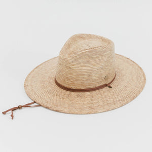 PIPELINE LIFEGUARD-STYLE PALM STRAW HAT