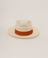 PARK CIRCLE STRAW FEDORA HAT