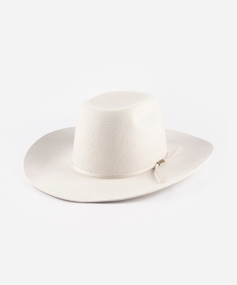 Ivory bull rider crown hat on a white background #color_silver grey