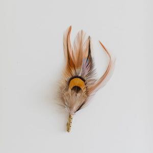 FEATHER – COPPER AND CAMEL