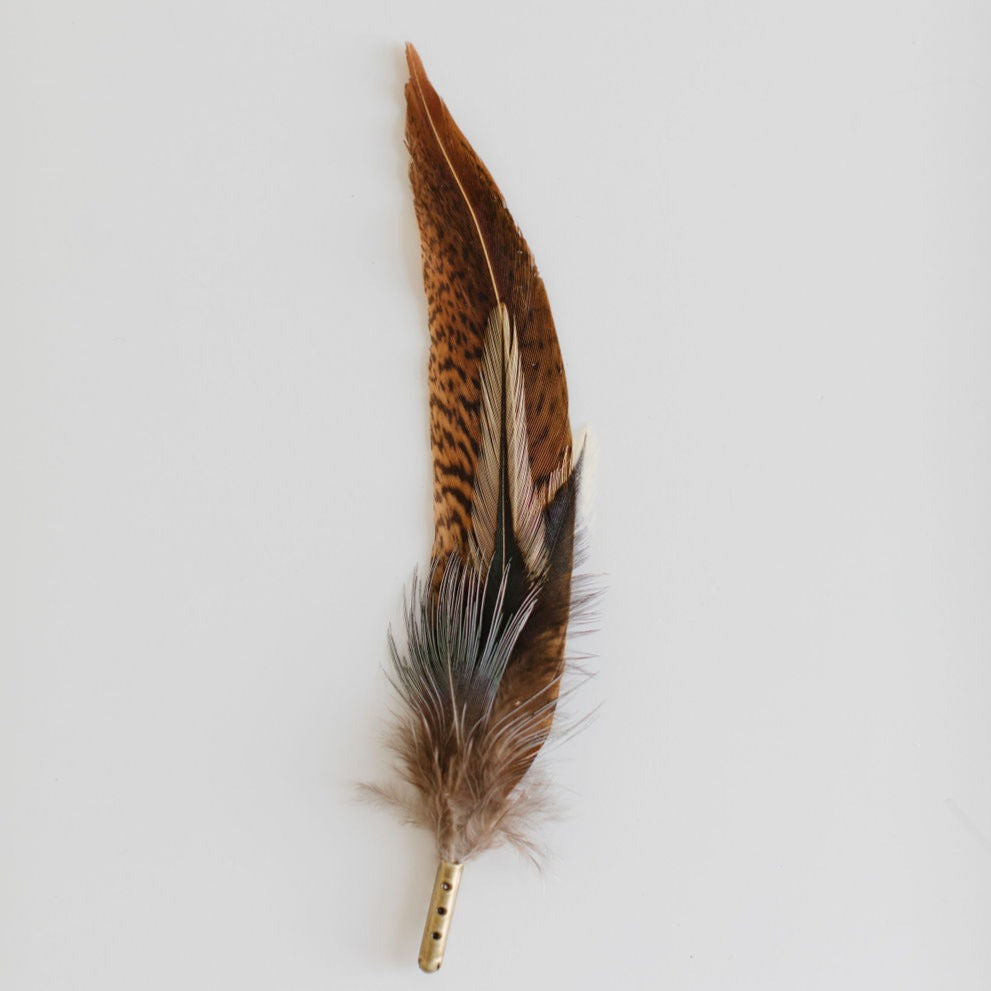FEATHER – BROWN AND CREAM - Two Roads Hat Co.