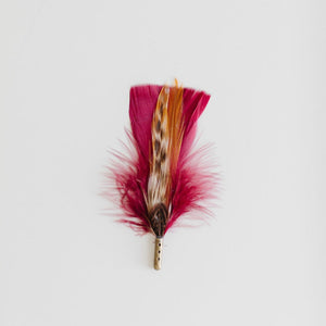 FEATHER – MAROON AND RUST