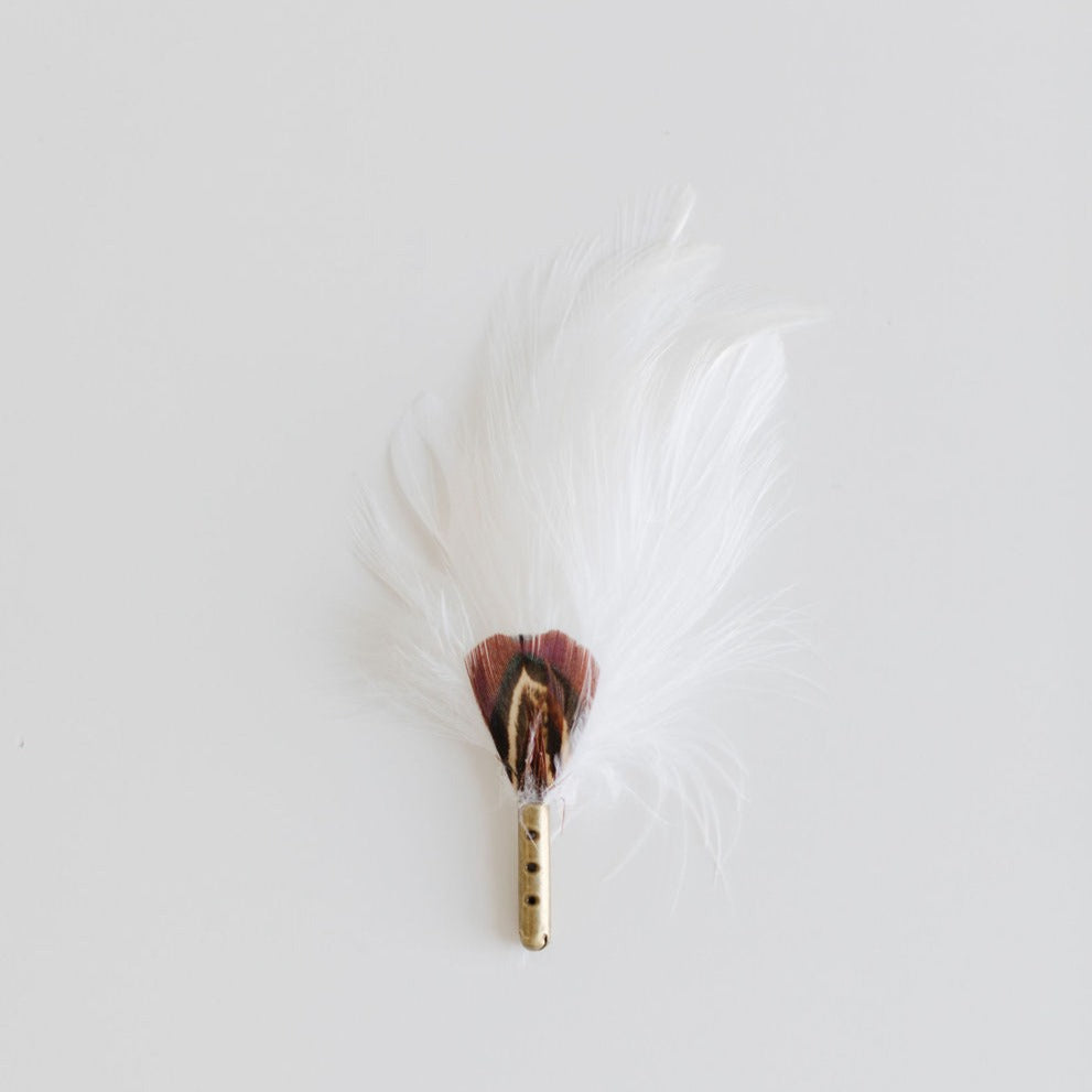 FEATHER – WHITE AND BROWN