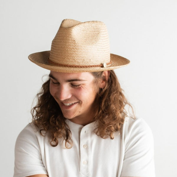 Wynwood Kids Straw Fedora Sun Hat – Natural