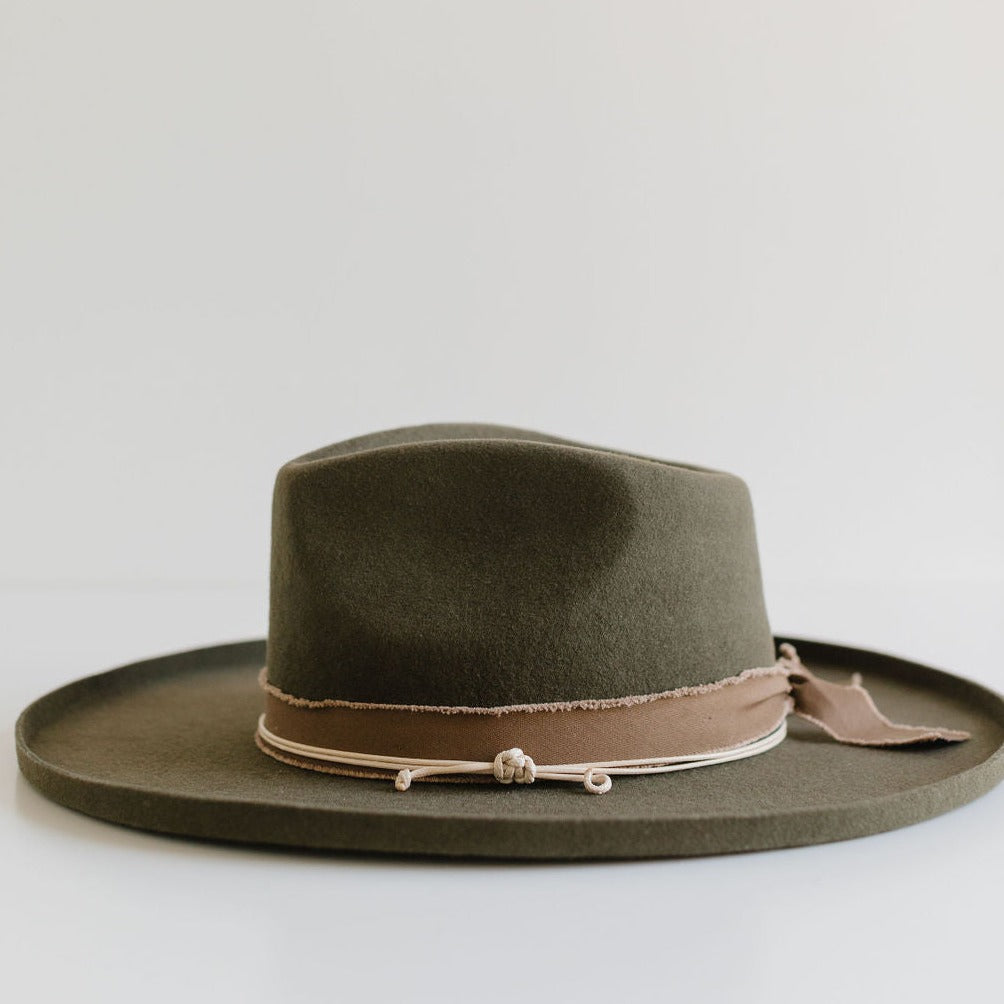 Five Points Wide Brim Fedora Hat – Forest Green 61 XL / Forest Green
