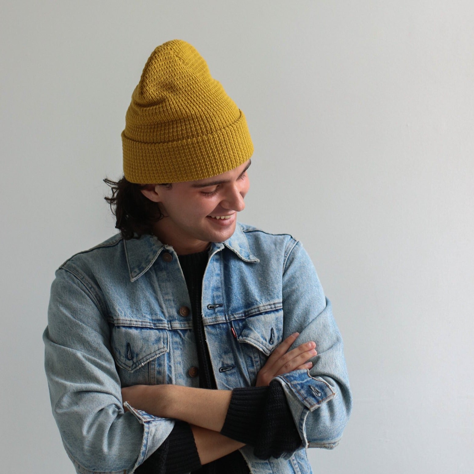 GUNNISON WAFFLE KNIT BEANIE – GOLD
