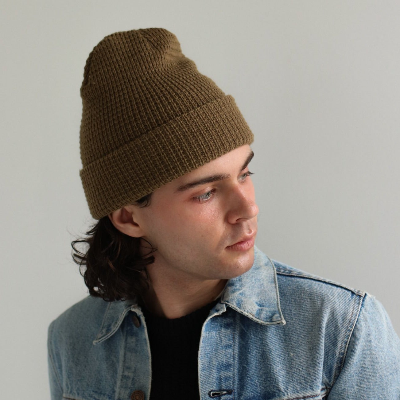 GUNNISON WAFFLE KNIT BEANIE – SAGE