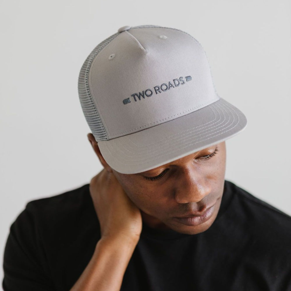 BRIDGER 5 PANEL MESH CAP - GREY - Two Roads Hat Co.