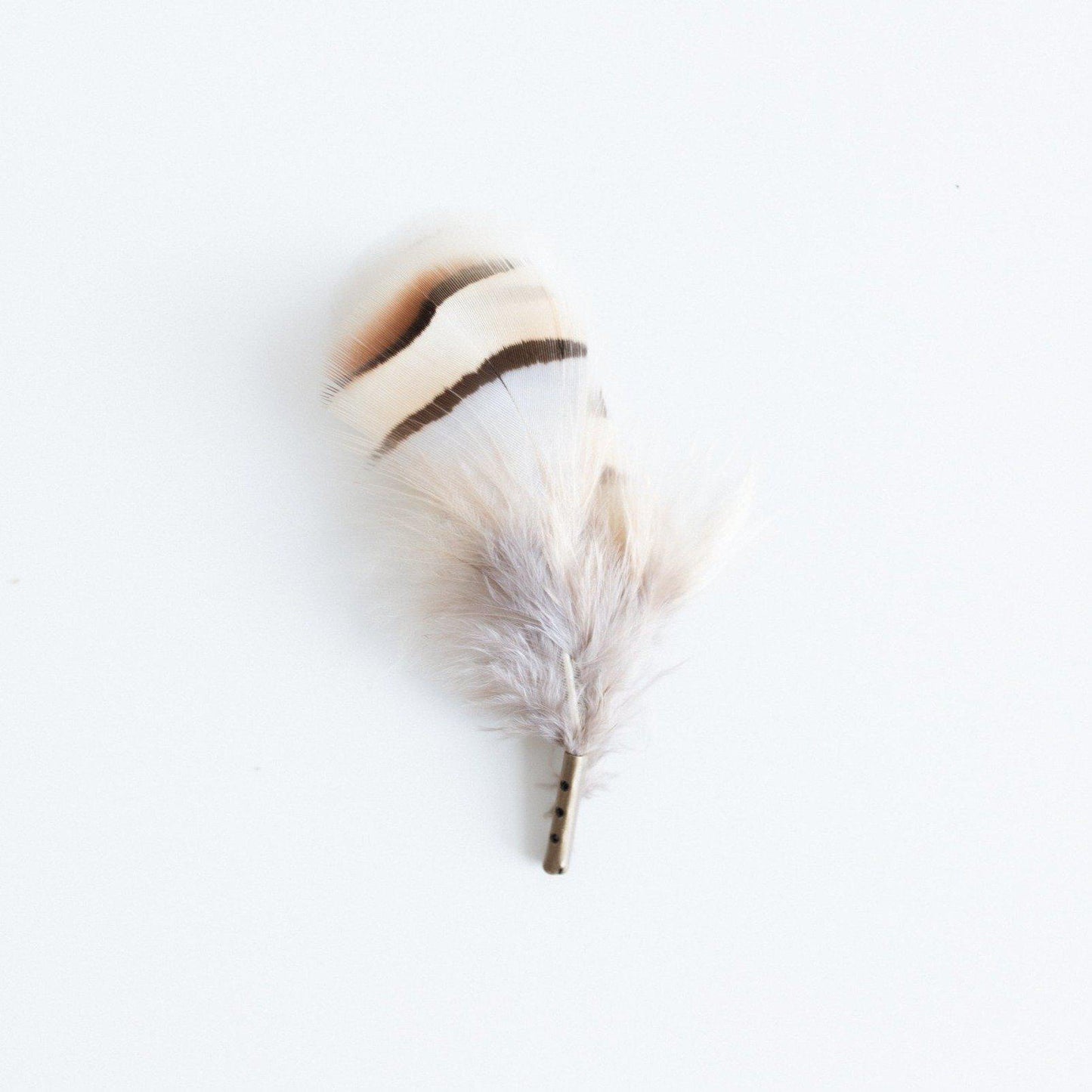 FEATHER – GREY AND CREAM