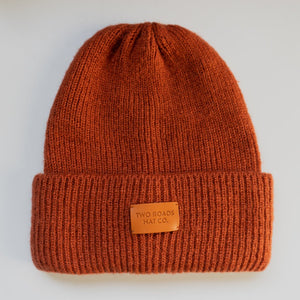 SAWTOOTH THICK KNIT MEN'S BEANIE – RUST