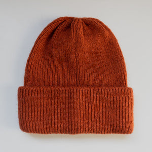 SAWTOOTH THICK KNIT MEN'S BEANIE – RUST